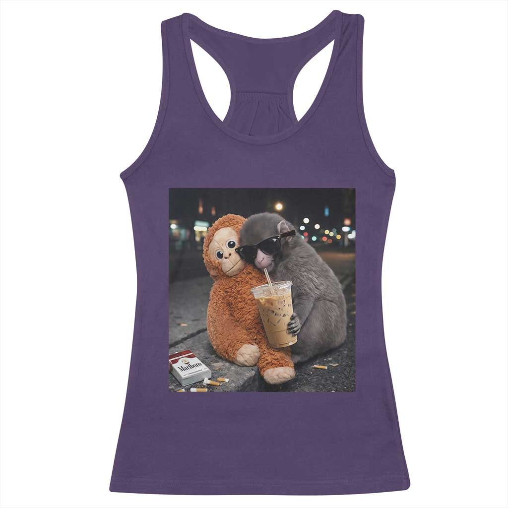 Punch Mokey Racerback Tank Top Funny Drinking Diet Coke Sunglasses Street Meme