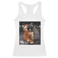 Punch Mokey Racerback Tank Top Funny Drinking Diet Coke Sunglasses Street Meme
