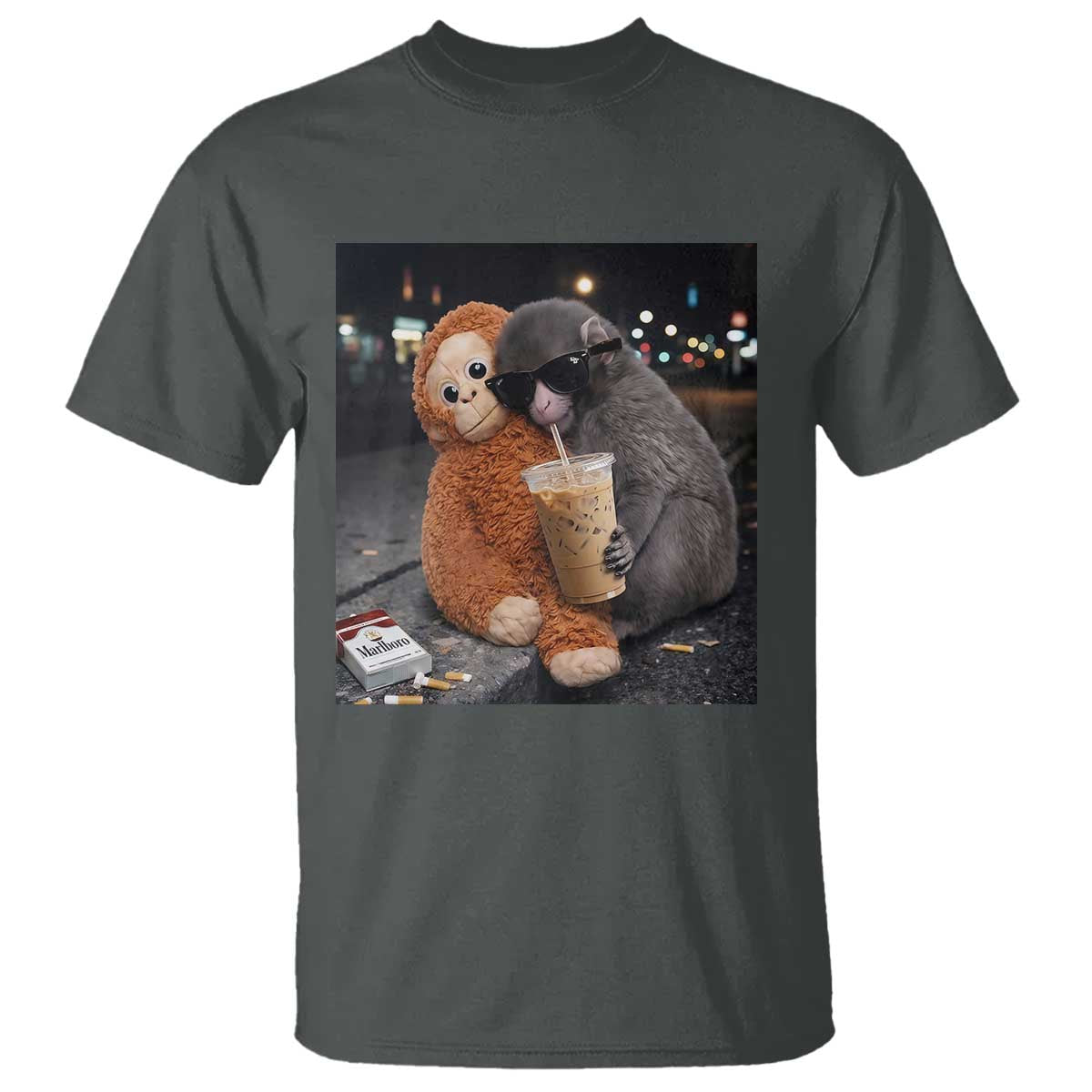 Punch Mokey T Shirt Funny Drinking Diet Coke Sunglasses Street Meme