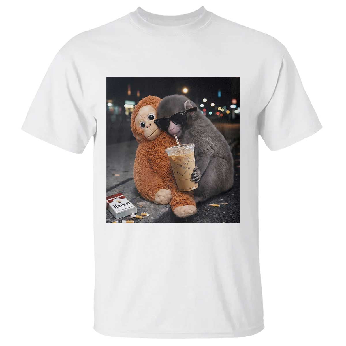 Punch Mokey T Shirt Funny Drinking Diet Coke Sunglasses Street Meme