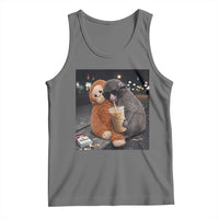 Punch Mokey Meme Tank Top Funny Drinking Iced Coffee Sunglasses Street TS14