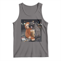 Punch Mokey Meme Tank Top Funny Drinking Iced Coffee Sunglasses Street TS14