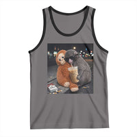 Punch Mokey Meme Tank Top Funny Drinking Iced Coffee Sunglasses Street TS14