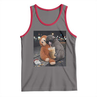 Punch Mokey Meme Tank Top Funny Drinking Iced Coffee Sunglasses Street TS14