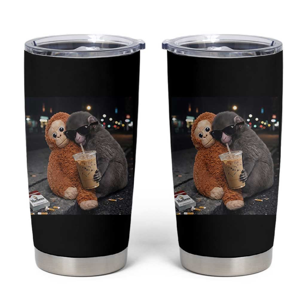 Punch Mokey Tumbler Cup Funny Drinking Diet Coke Sunglasses Street Meme
