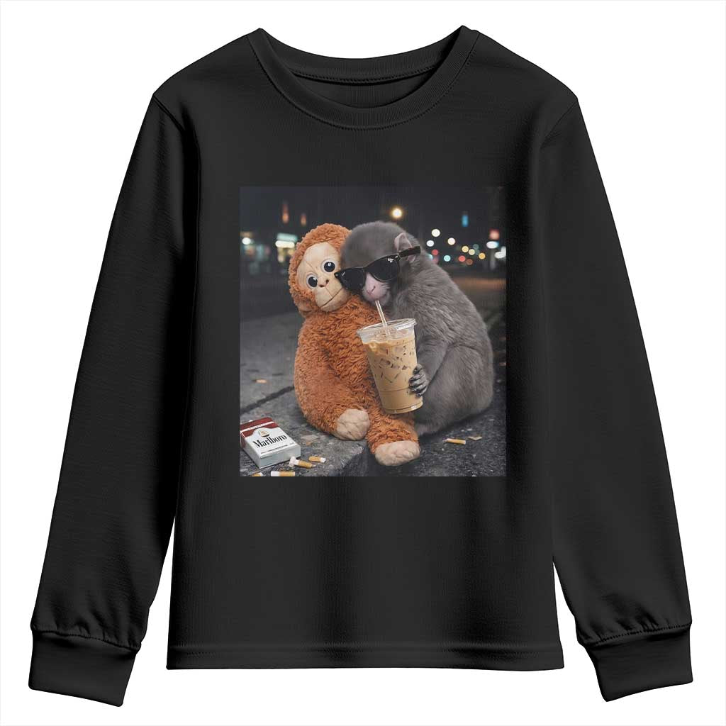 Punch Mokey Youth Sweatshirt Funny Drinking Diet Coke Sunglasses Street Meme