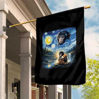 Punch Mokey Garden Flag Viral Baby Monkey Starry Night Van Gogh