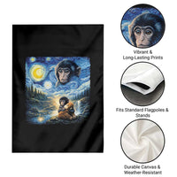 Punch Mokey Garden Flag Viral Baby Monkey Starry Night Van Gogh