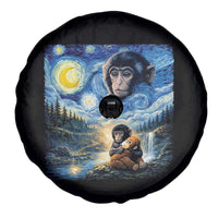 Punch Mokey Spare Tire Cover Viral Baby Monkey Starry Night Van Gogh