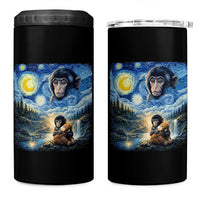 Punch Mokey 4 in 1 Can Cooler Tumbler Viral Baby Monkey Starry Night Van Gogh