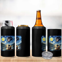 Punch Mokey 4 in 1 Can Cooler Tumbler Viral Baby Monkey Starry Night Van Gogh