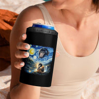 Punch Mokey 4 in 1 Can Cooler Tumbler Viral Baby Monkey Starry Night Van Gogh