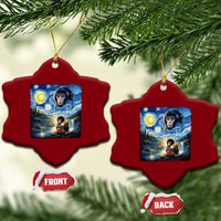 Punch Mokey Ceramic Ornament Viral Baby Monkey Starry Night Van Gogh
