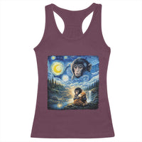 Punch Mokey Racerback Tank Top Viral Baby Monkey Starry Night Van Gogh