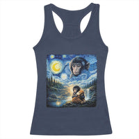Punch Mokey Racerback Tank Top Viral Baby Monkey Starry Night Van Gogh