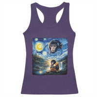 Punch Mokey Racerback Tank Top Viral Baby Monkey Starry Night Van Gogh