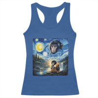 Punch Mokey Racerback Tank Top Viral Baby Monkey Starry Night Van Gogh