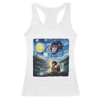 Punch Mokey Racerback Tank Top Viral Baby Monkey Starry Night Van Gogh