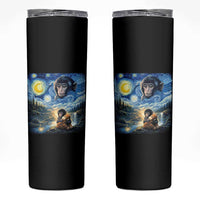 Punch Mokey Skinny Tumbler Viral Baby Monkey Starry Night Van Gogh