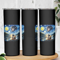Punch Mokey Skinny Tumbler Viral Baby Monkey Starry Night Van Gogh