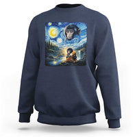 Punch Mokey Sweatshirt Viral Baby Monkey Starry Night Van Gogh