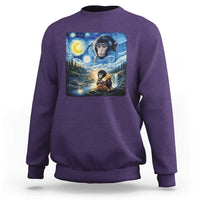 Punch Mokey Sweatshirt Viral Baby Monkey Starry Night Van Gogh