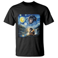 Punch Mokey T Shirt Viral Baby Monkey Starry Night Van Gogh