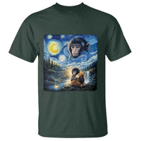 Punch Mokey T Shirt Viral Baby Monkey Starry Night Van Gogh