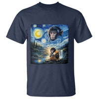 Punch Mokey T Shirt Viral Baby Monkey Starry Night Van Gogh