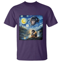 Punch Mokey T Shirt Viral Baby Monkey Starry Night Van Gogh