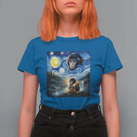 Punch Mokey T Shirt For Women Viral Baby Monkey Starry Night Van Gogh