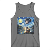 Punch Mokey Tank Top Viral Baby Monkey Starry Night Van Gogh