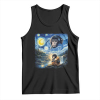Punch Mokey Tank Top Viral Baby Monkey Starry Night Van Gogh