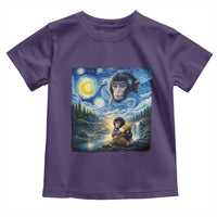 Punch Mokey Toddler T Shirt Viral Baby Monkey Starry Night Van Gogh