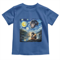 Punch Mokey Toddler T Shirt Viral Baby Monkey Starry Night Van Gogh