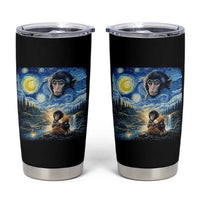 Punch Mokey Tumbler Cup Viral Baby Monkey Starry Night Van Gogh