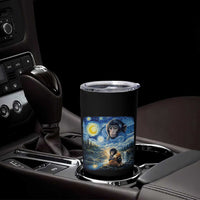 Punch Mokey Tumbler Cup Viral Baby Monkey Starry Night Van Gogh
