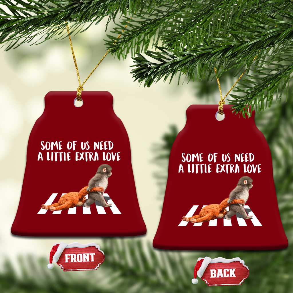Punch Mokey Meme Ceramic Ornament Some Of Us Need a Little Extra Love