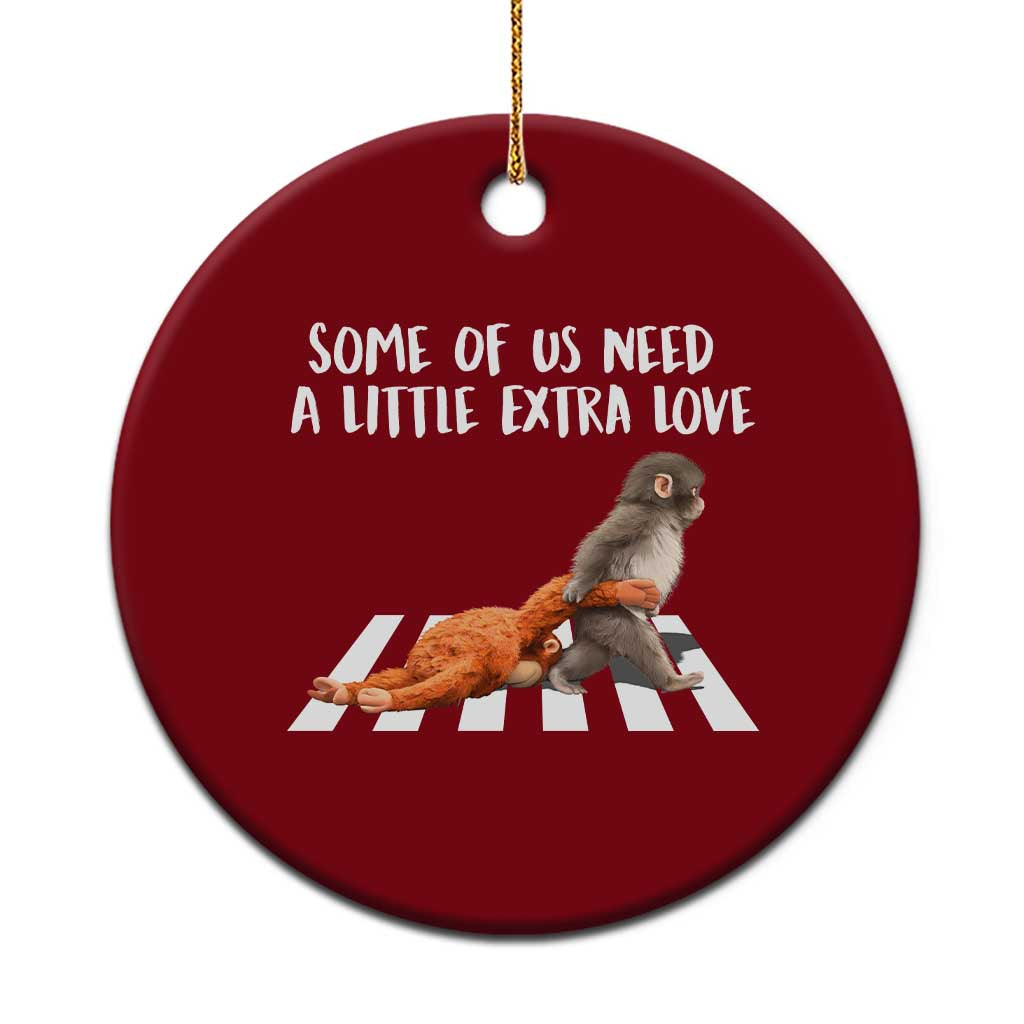 Punch Mokey Meme Ceramic Ornament Some Of Us Need a Little Extra Love