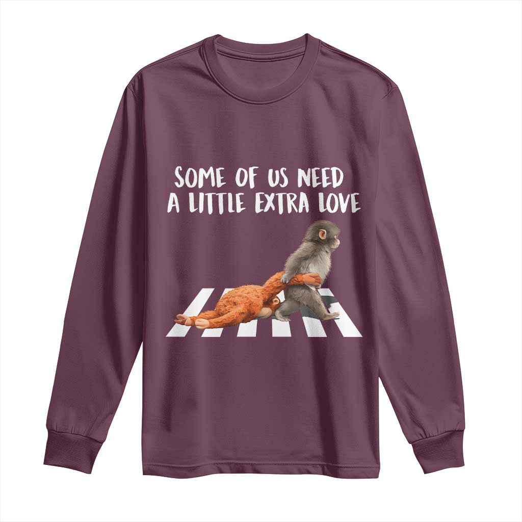 Punch Mokey Meme Long Sleeve Shirt Some Of Us Need a Little Extra Love