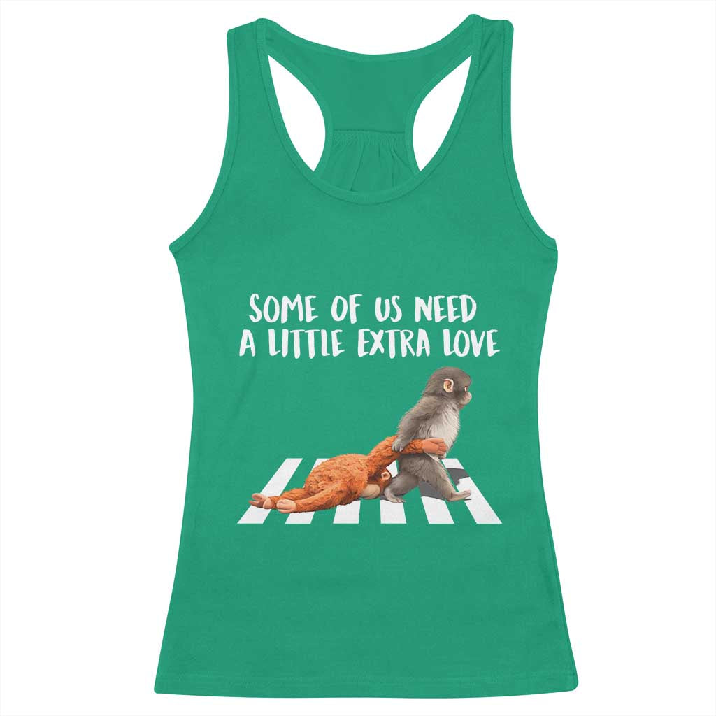 Punch Mokey Meme Racerback Tank Top Some Of Us Need a Little Extra Love