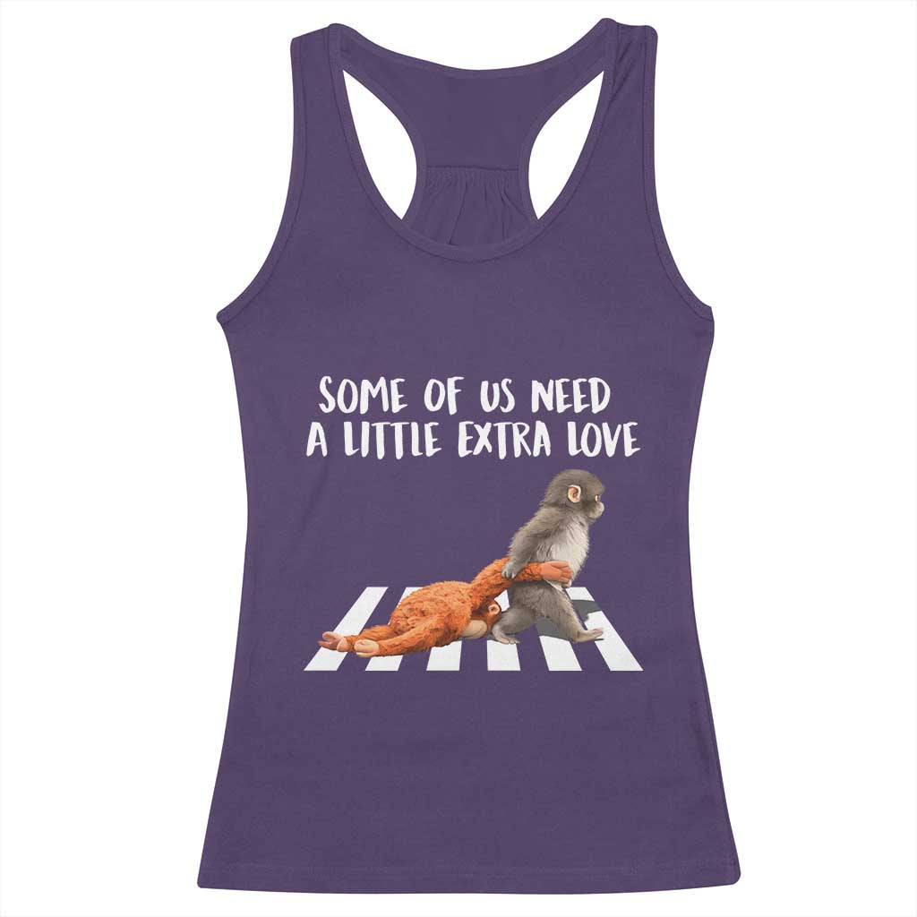 Punch Mokey Meme Racerback Tank Top Some Of Us Need a Little Extra Love