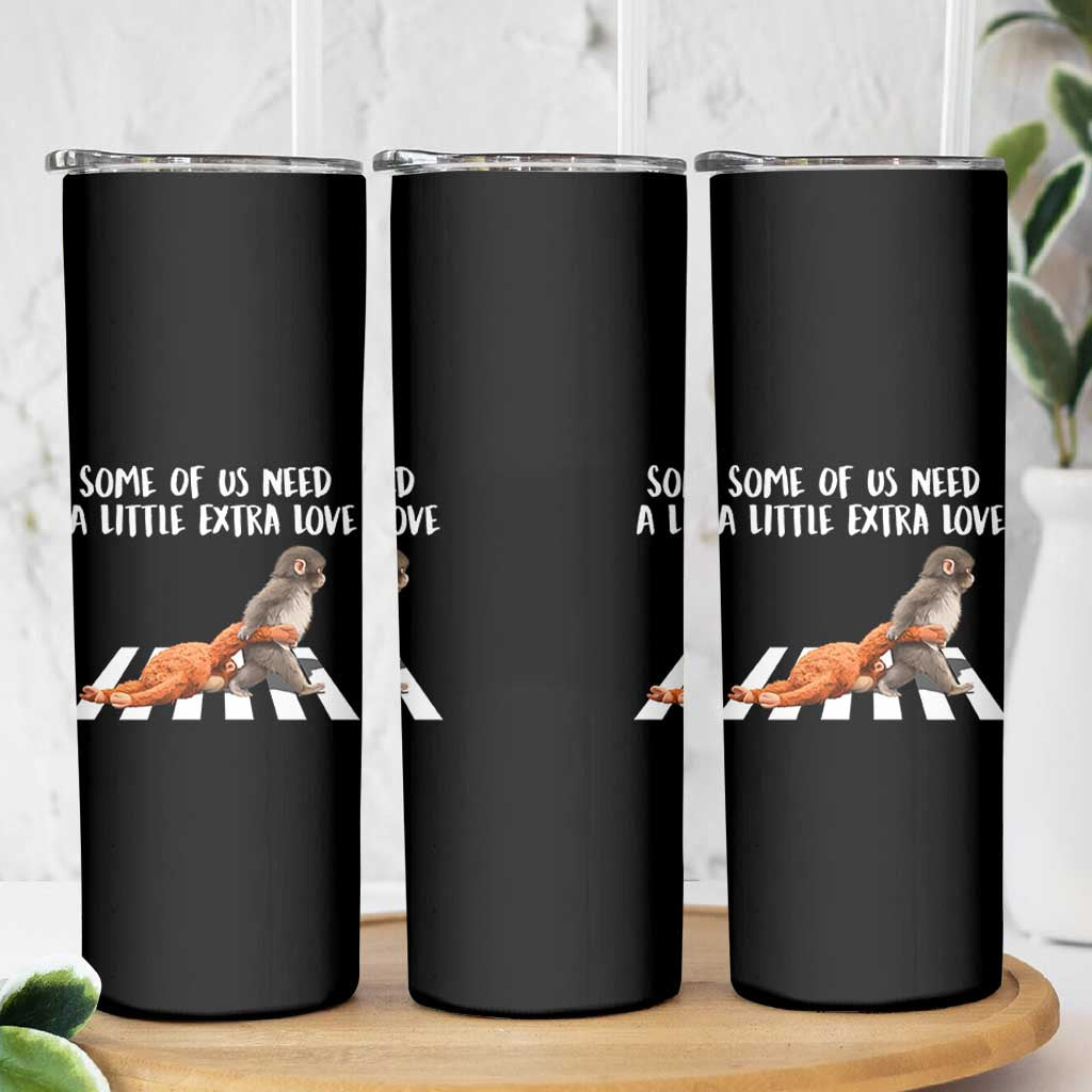 Punch Mokey Meme Skinny Tumbler Some Of Us Need a Little Extra Love