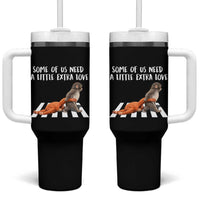 Punch Mokey Meme Tumbler With Handle Some Of Us Need a Little Extra Love