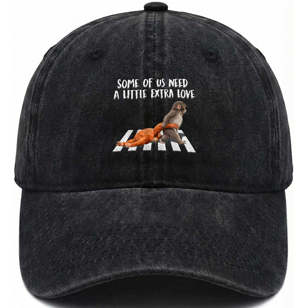Punch Mokey Meme Washed Cotton Baseball Cap Some Of Us Need a Little Extra Love