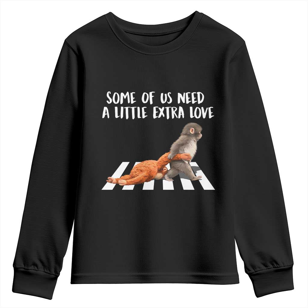 Punch Mokey Meme Youth Sweatshirt Some Of Us Need a Little Extra Love