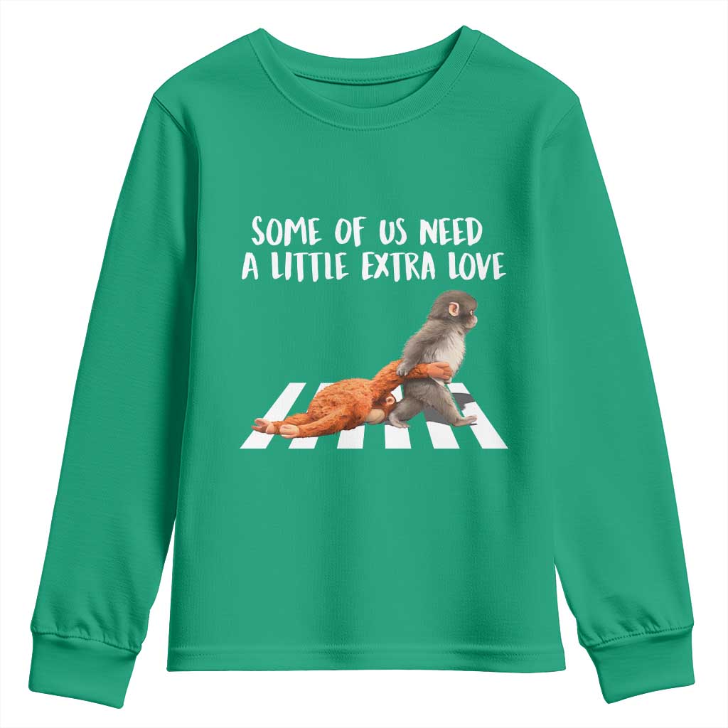 Punch Mokey Meme Youth Sweatshirt Some Of Us Need a Little Extra Love