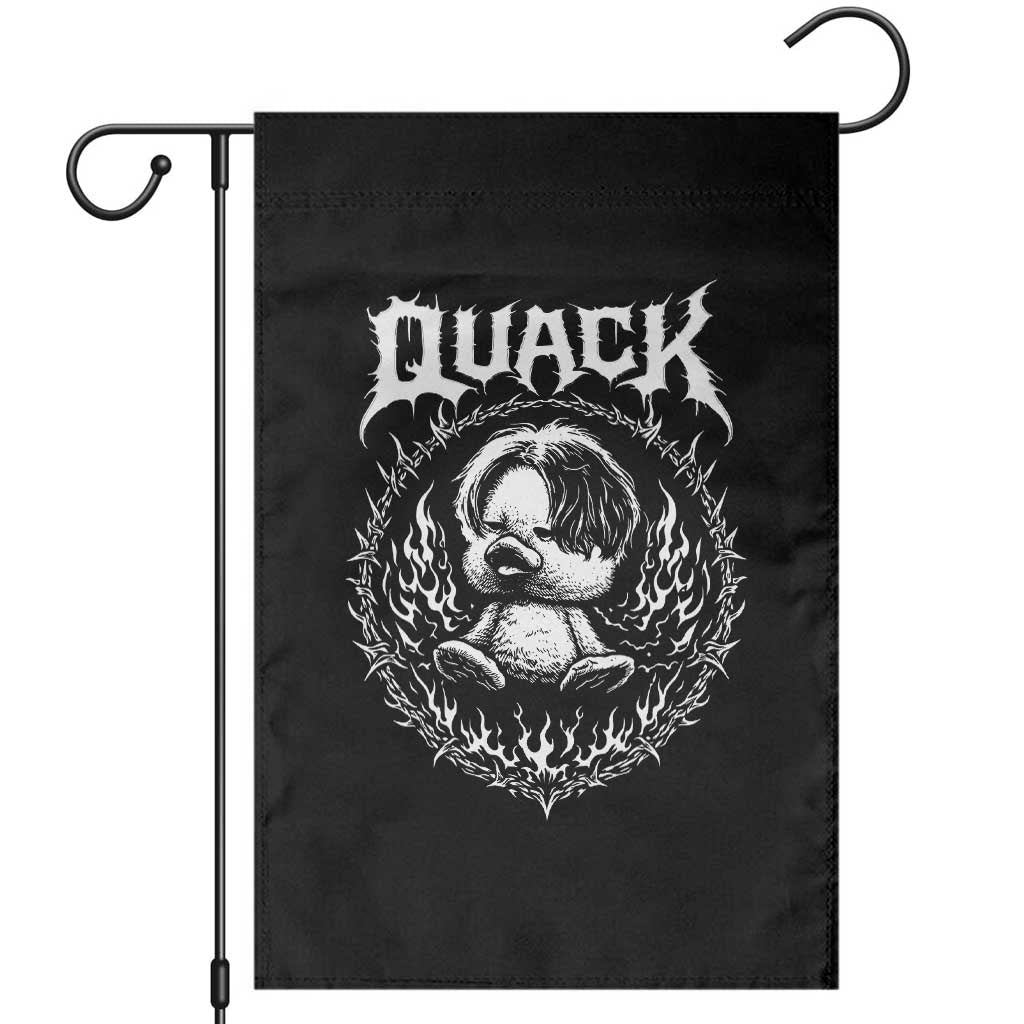 Funny Duck Metal Concert Garden Flag Rock Music Quack Meme
