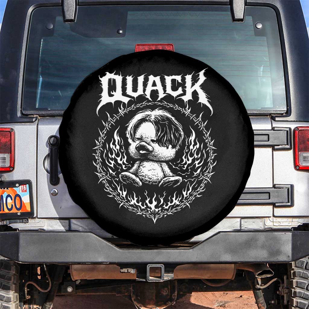Funny Duck Metal Concert Spare Tire Cover Rock Music Quack Meme