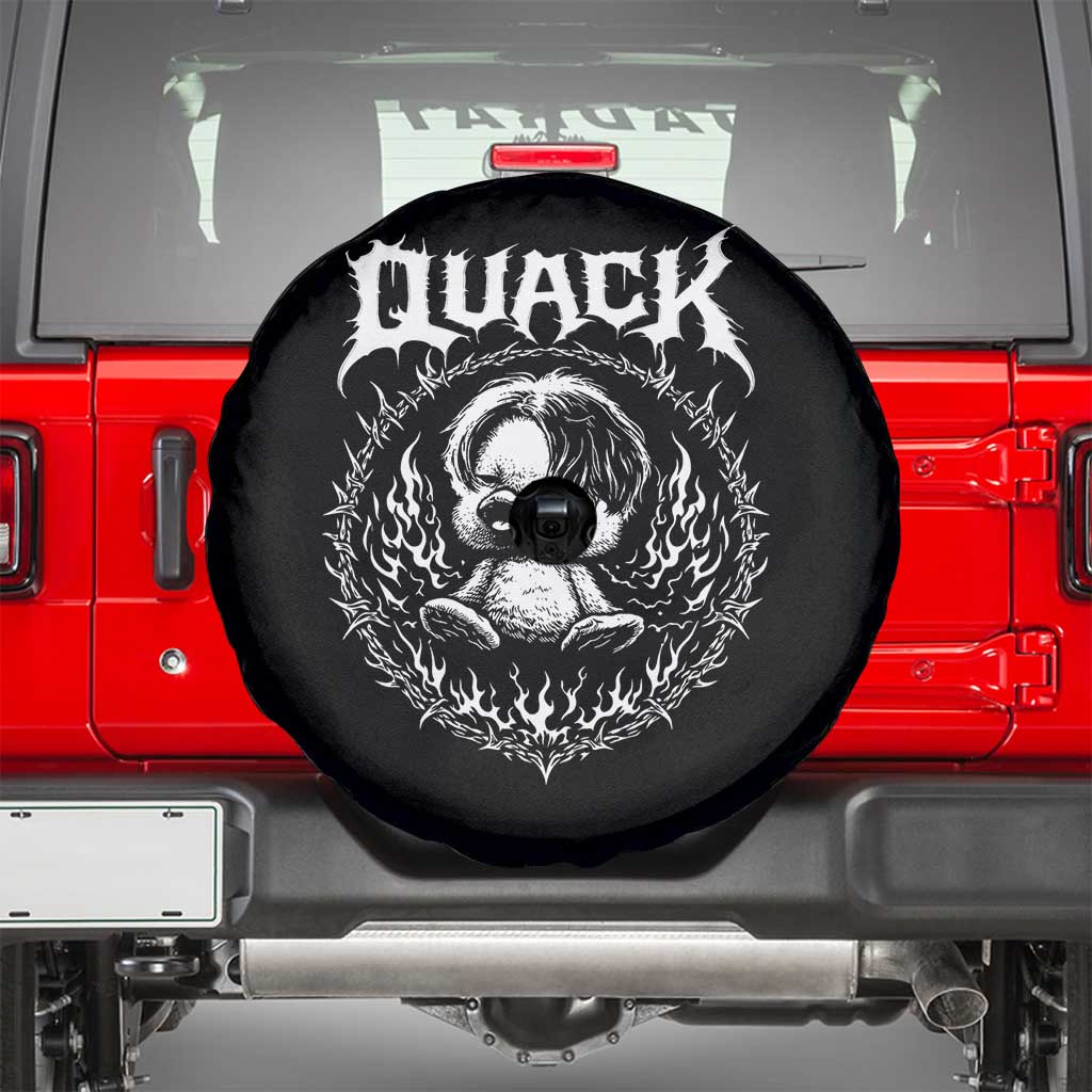 Funny Duck Metal Concert Spare Tire Cover Rock Music Quack Meme